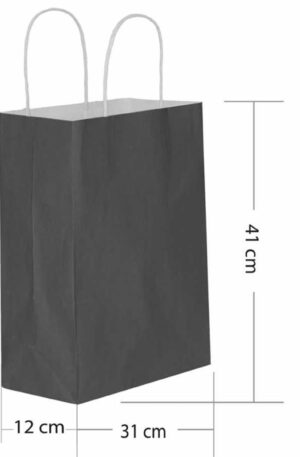 Siyah Renk kağıt Poşet 30×40