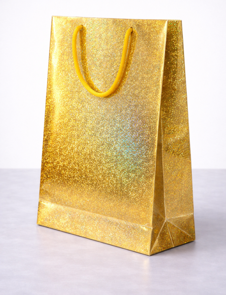Hologramlı Gold Baskısız Karton Çanta