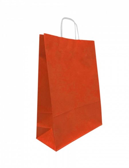 Kırmızı Renk Kraft Kağıt Poşet 25×31