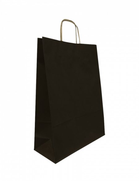 Siyah Renk Kraft Kağıt Poşet 25×31