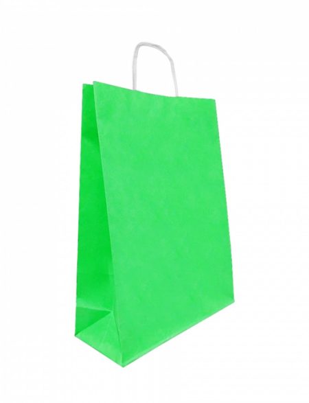 Yeşil Renk Kraft Kağıt Poşet 25×31