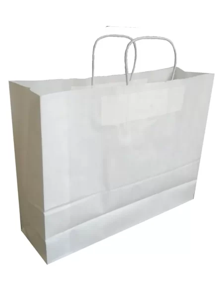 Yatay beyaz kraft poşet 41x32x12