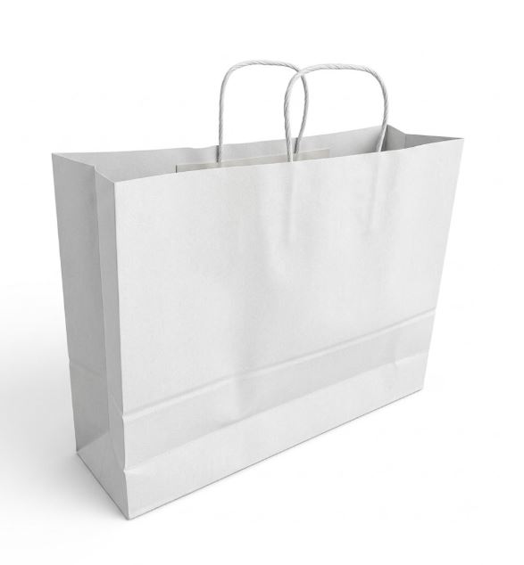Yatay beyaz kraft poşet 41x32x12 1