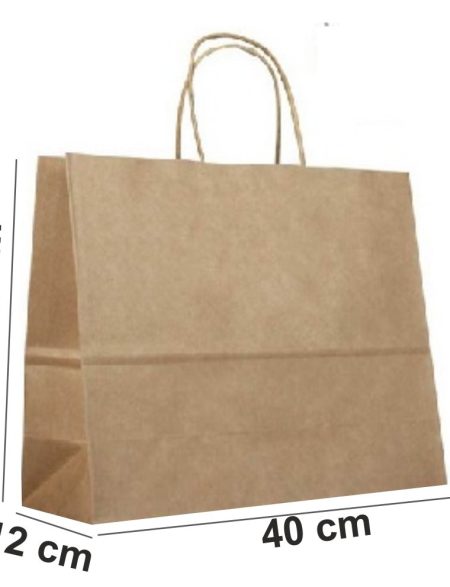 Büyük Boy Kraft Poşet 40x40x12 cm
