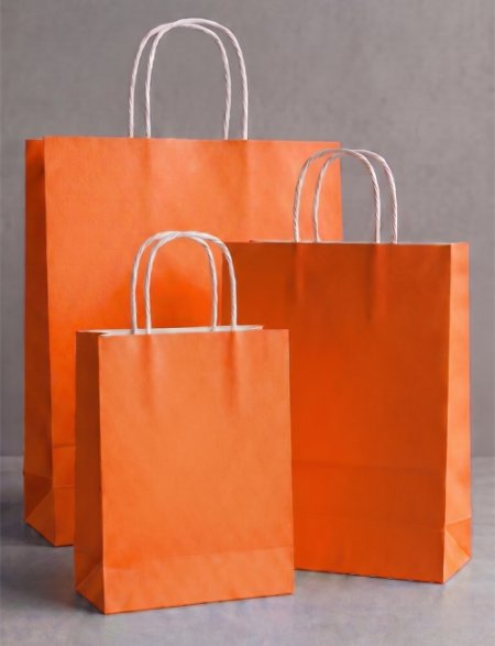 Turuncu Renk Kraft Kağıt Poşet 25×31
