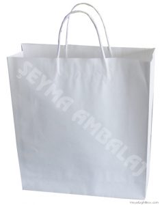 Beyaz ince mağaza poşeti