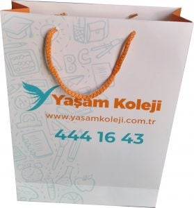 fuar için orta boy karton çanta 25*35*8 cm A4 Karton çanta